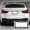 thumbnail image 4 of Sloboki Think Pawsitive Paw Cat Dog License Plate Frame Universal Aluminum Metal Car Tag Holders Cars Decor, 4 of 5