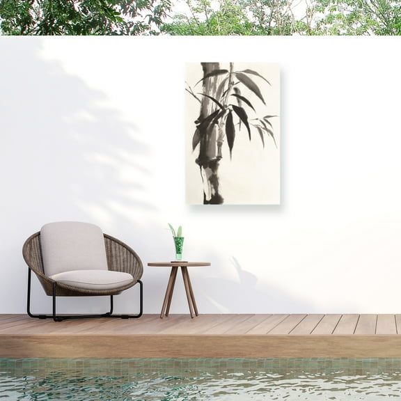 Chris Paschke 'Sumi Bamboo' Outdoor Canvas 24x24