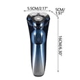 thumbnail image 3 of Linnome Men's USB Rechargeable 3D Floating Shaver for Home Travel Use Washable Beard Grooming Tool Needs, 3 of 9