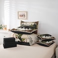 thumbnail image 6 of Manfei Winter Bear 7-Piece Twin Bedding,Wild Woodland Print Bedding Comforter Set,Green,Black Reversible, 6 of 7