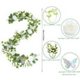 thumbnail image 2 of 70.86in Garland With Flowers Rose Gypsophila Garland Floral Garland Greenery Garland For Wedding Spring Home Party Craft Art Table Runner Silk Flowers Roses Garland Flowers for Outdoors Wedding, 2 of 3