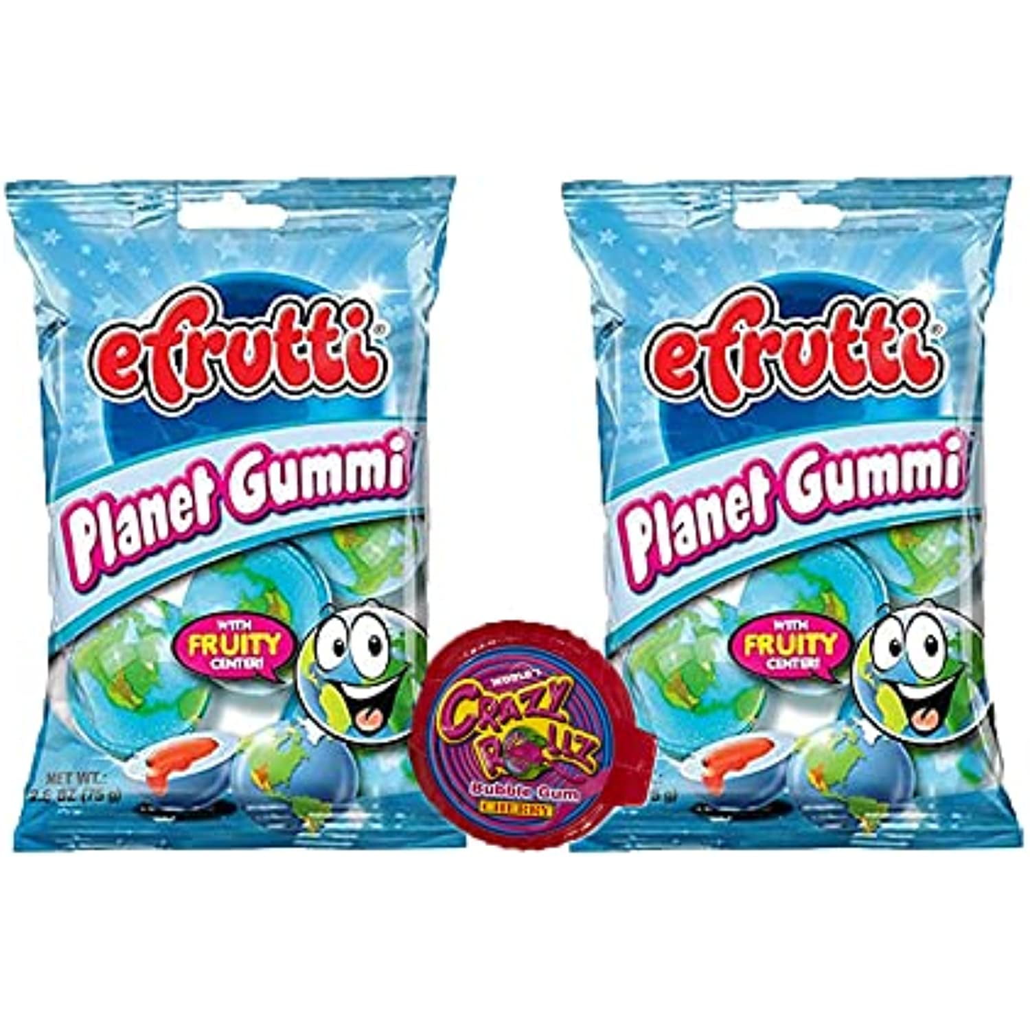 Efrutti Planet Gummi Candy 2-Pack 2.6Oz Fruity Jelly Gummy And One ...