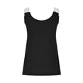 thumbnail image 6 of Fheaev Summer Tank Tops For Women 2024 Going Out Tops Button Decor Tank Top Casual Summer Sleeveless Top Womens Clothing Versatile Lace Casual T-Shirt In Solid Color, 6 of 6