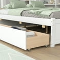 thumbnail image 5 of Full Bed with Side Bookcase, Drawers,White, 5 of 9