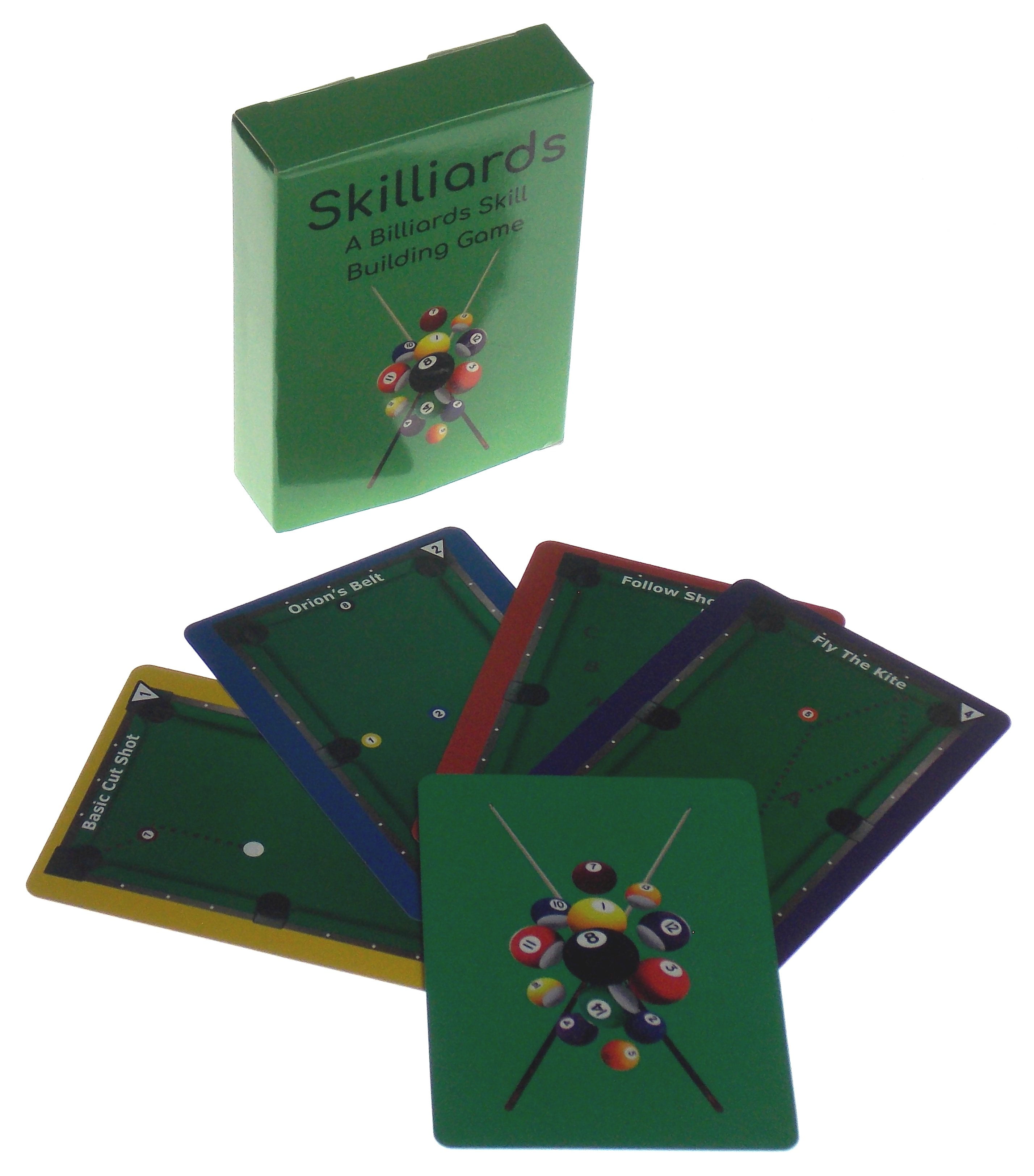 Skilliards - A Billiards Skill Building Card Game - Helps You Practice to Improve Your Game