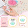 thumbnail image 2 of Uxcell 200 Pcs Acrylic Beads 0.08" Cute Beads for Bracelets Transparent Green, 2 of 6
