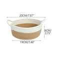 thumbnail image 3 of Yonrjhukm Woven Cotton Rope Storage Basket, Soft and Sturdy Organizer for Laundry, Living Room, Bedroom, and Desktop, Perfect Gift for Newborns and Home Decor, 3 of 4