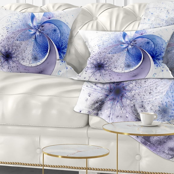 Designart 12" x 20" Contemporary, Modern Black Polyester Throw Pillow