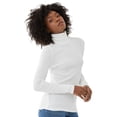 thumbnail image 5 of Free Assembly Women's Fine Ribbed Turtleneck with Long Sleeves, Lightweight, Sizes XS-XXXL, 5 of 6