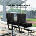 thumbnail image 5 of Portable Stadium Seat for Bleachers with Back Support, Folding Bleacher Chair with Cup Holder and Shoulder Strap, 5 of 8