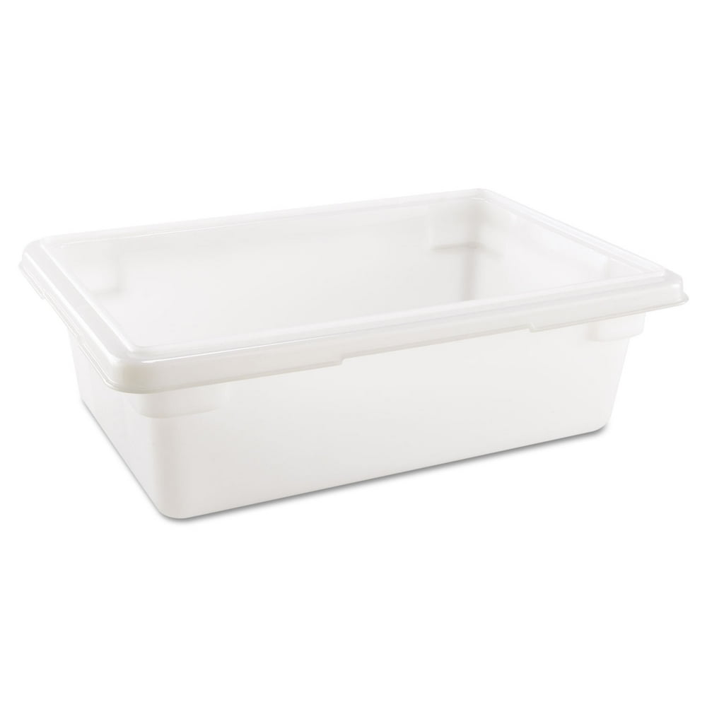 Rubbermaid Commercial Food/Tote Boxes, 3.5 gal, 18 x 12 x 6, White