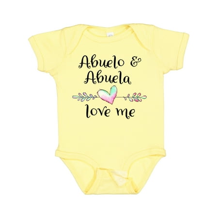 

Inktastic Abuelo and Abuela Love Me- Heart Grandchild Gift Baby Boy or Baby Girl Bodysuit