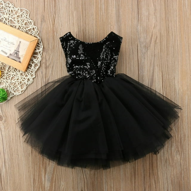 Robe à Sequins en Tulle pour Bébé Fille, Robe de Demoiselle d'Honneur pour Fête, Rose 4-5 Ans