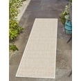 thumbnail image 4 of Unique Loom Outdoor Trellis Collection Area Rug - Deco Trellis (2' x 6' 1" Runner Taupe/Ivory), 4 of 7
