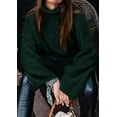 thumbnail image 2 of PRETTYGARDEN Women's Winter Turtleneck Oversized Sweaters Long Sleeve Chunky Knit Slouchy Pullover Sweater Tops, 2 of 7
