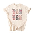 thumbnail image 3 of Retro Floral Bunnies Shirt for Women and Teens Girly Coquette Easter Bunny Tee Ivory Shirt Adult Medium, 3 of 5