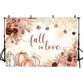 thumbnail image 3 of Fall in Love Beautiful Backdrop for Bridal Shower Pumpkin Wedding Shower Decorations Photography Background Bohemia Floral Pampas Grass Decor Autumn Fall in Love Party Photo Shoot Backdrop, 3 of 4