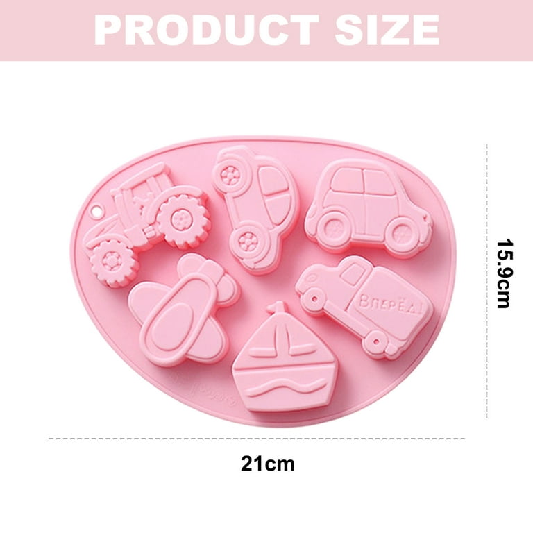 6Pcs Car Silicone Molds Cars Shape Chocolate Candy Molds Jello