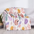 thumbnail image 4 of Throw Blanket for Couch, Cartoon Coral Shell Conch Super Soft Fuzzy Comfy Warm Throw Blanket, Cuteness Lightweight Cozy Plush Flannel Blanket & Throws for Sofa and Bed All Season, 4 of 5