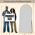 thumbnail image 7 of CuteDAY 76"x 34" Full Length Mirror Arched Standing Floor Mirror Full Body Mirror, Gold, 7 of 7