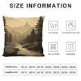thumbnail image 5 of COMIO  River Throw Pillow Cushion Cover, Nature Theme The Silhouette of The Mountains Trees and River Landscape Print, Decorative Square Accent Pillow Case, Pale Brown, 5 of 5