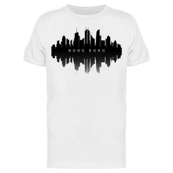 Hong Kong City Skyline Art T-Shirt Men -Image by Shutterstock, Male x-Large