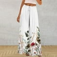 thumbnail image 6 of QATAINLAV Womens Wide Leg Palazzo Pants Boho Floral 2025 Summer Beach Pant Flowy Casual Lounge Trousers for Vacation Clothes Multicolor XXL, 6 of 7