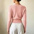 thumbnail image 6 of Women's Fall Winter Fashion Tops Solid Color Collar Waist Cinched Top Daily Office Wear, 6 of 8