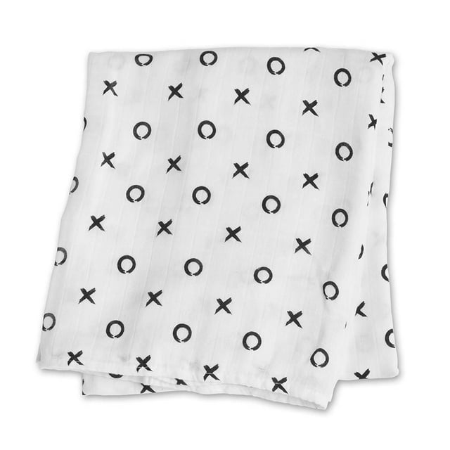 Lulujo - Modern Collection - Baby Muslin Bamboo Swaddle Blanket, Nursing/Stroller Cover