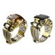 thumbnail image 3 of Anillo de cobre vintage Vevor con incrustaciones de diamantes de imitación Champagne Talla 10, 3 of 4