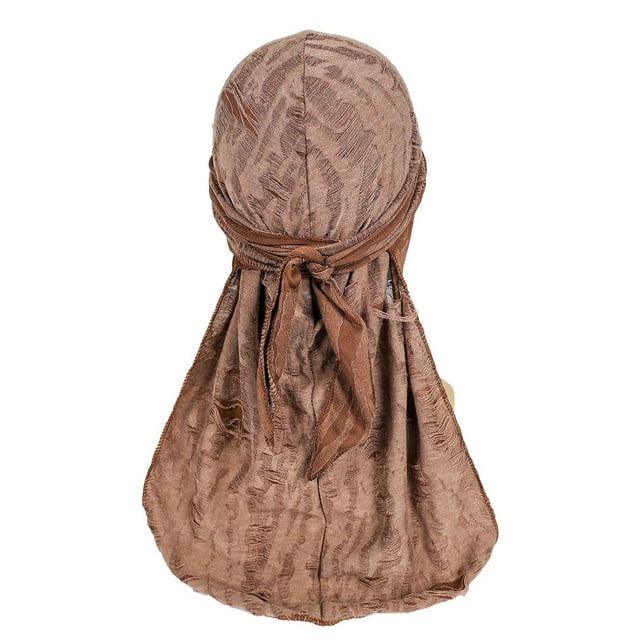 Sombrero pirata Durag de hip hop vintage de color liso para hombre, pañuelo para la cabeza, diadema, gorros de poliéster para hombre