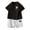 Black2, variant on Shadoumai Toddler Boy Outfits 5t Dinosaur Print Round Neck Short Sleeved Tops and Shorts Fashion Boy's and Girl's Basketball Training Clothes Kids Clothes 2 Piece Outfits