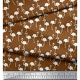 thumbnail image 2 of Soimoi Japan Crepe Satin Fabric Flamingo Bird Printed Fabric 1 Yard 42 Inch Wide, 2 of 3