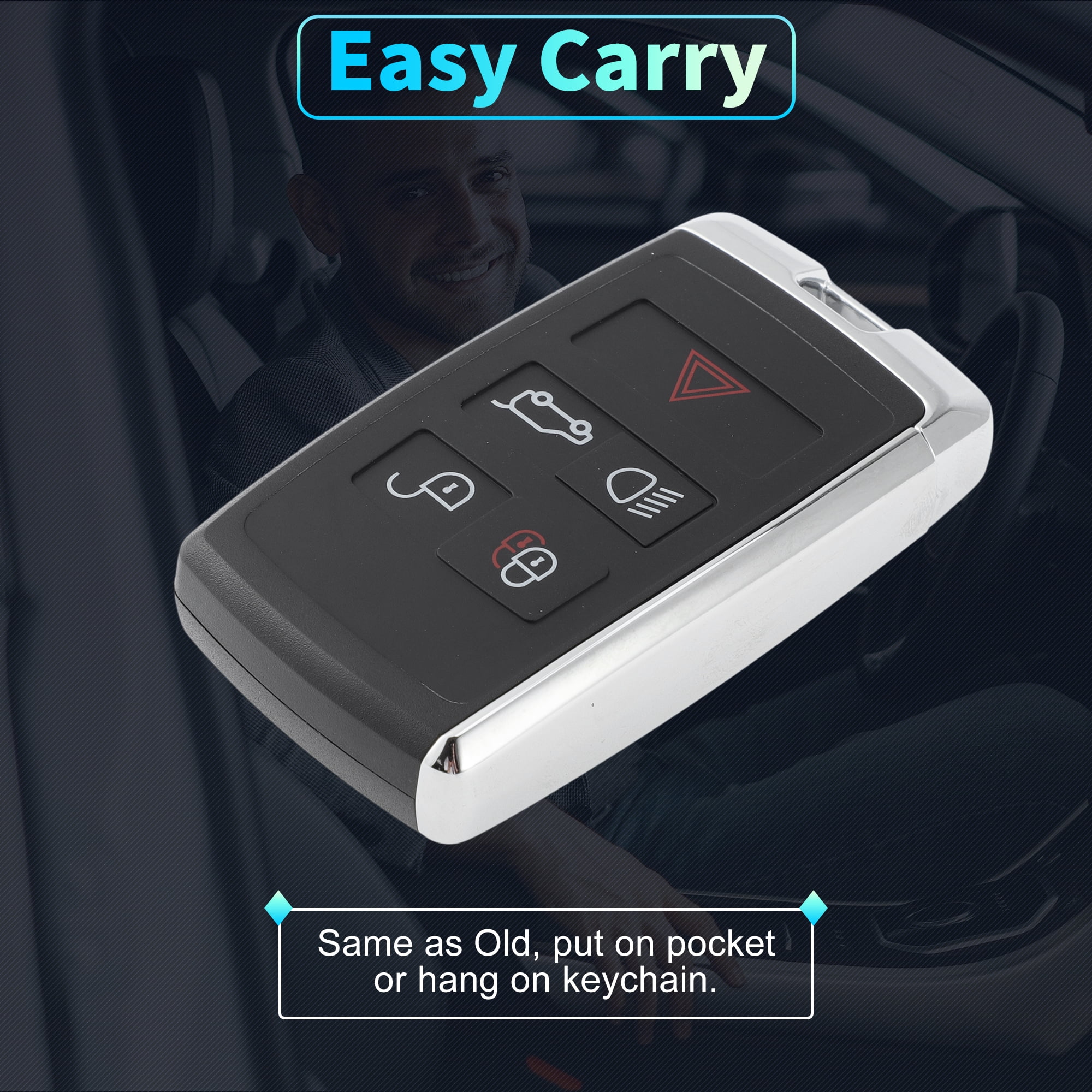 KOBJXF18A 315MHz Replacement Keyless Entry Remote Smart Key Fob for Land Rover Range Rover Discovery Sport Evoque 2018-2023 JK52-15K601-AA 5 Buttons