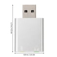 thumbnail image 3 of 7.1 USB Audio Adapter External Sound Cards with Headphone and Microphone Jack, 3 of 3