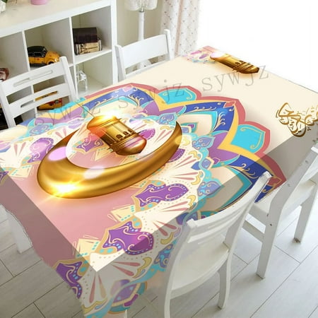 

Eid Retro Muslim Ramadan rative Tapestry Restaurant rative Tablecloth Orientation Rectangular Waterproof Tablecloth