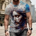 thumbnail image 5 of Yopmin Mens Jesus T Shirts Cross Casual Short Sleeve Round Neck Jesus Graphic Tees Summer Clothes for Leisure Travel, 5 of 5