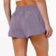 thumbnail image 2 of Pantalones cortos deportivos para mujer, pantalones cortos informales con forro y bolsillos con cremallera de cintura alta de secado rápido para uso en verano, 2 of 7