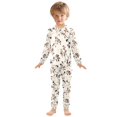 thumbnail image 6 of FORMRS Long Sleeve Top and Pants Pajama Set for Niños 2-Piece Sleepwear, Sizes 18M-8Y, Floral Plaid, 6 of 6
