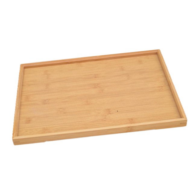 Bandeja de comida Bandeja de desayuno Bandeja decorativa Plato de madera Bandeja de servicio de madera Bandeja de servicio de cena para frutas L BLESIY Bandeja de servir