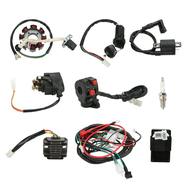 Kit De Arnés De Cableado Eléctrico, Rectificador CDI De Montaje De Telar De Alambre Eléctrico Para 125cc 150cc 200cc 250cc ATV Reemplazo Para Taotao YLSHRF Electric Wiring Harness Kit