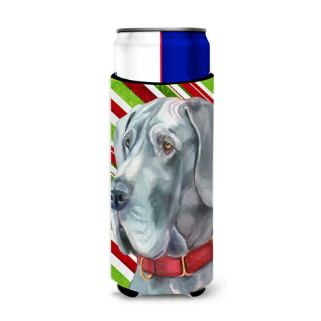 

Carolines Treasures LH9591MUK Great Dane Candy Cane Holiday Christmas Ultra Hugger for slim cans Slim Can multicolor