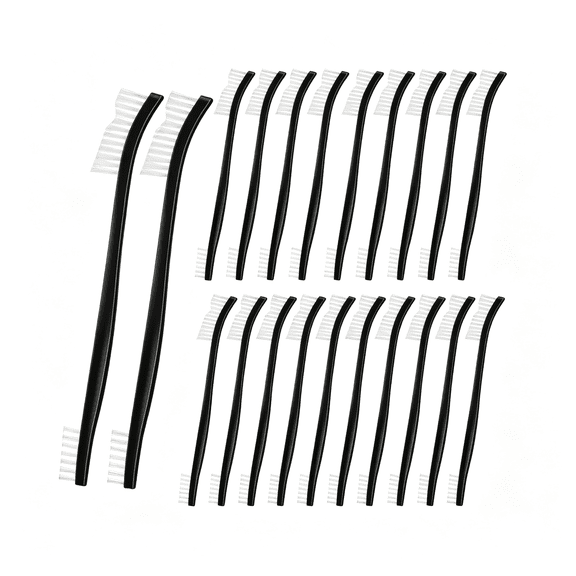 NORIZF 22Pcs Small Cleaning Brushes Set with Nylon Bristles – Mini Stiff Detailing & Crevice Brushes for Jewelry, Cars, Kitchen, and Tight Spaces, Small Brushes for Cleaning