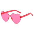 thumbnail image 1 of Gafas de sol con forma de corazón de melocotón para hombre y mujer, gafas de sol con forma de corazón integradas, de gelatina transparente y color amor, 1 of 1