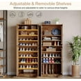 thumbnail image 3 of Tribesigns 70.86" Tall Shoe Storage Cabinet with Doors and  9 Shelves, 27-36 Pairs Farmhouse Shoe Organizer Rack for Entryway Hallway Living Room, Closet, Brown, 3 of 7