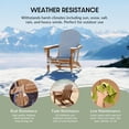 thumbnail image 4 of Westintrends Outdoor Folding HDPE Adirondack Chair, Patio Seat, Weather Resistant, Teak, 4 of 15