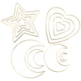 thumbnail image 1 of 12Pcs Bricolage Anneau de Capteur de Rêve en Forme de Lune en Forme de Coeur d'Étoile, 1 of 9
