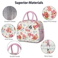thumbnail image 4 of Lunch Bag Lunch Box for Women Reusable Insulated Lunch Cooler Bags,Large Capacity for Work Travel Picnic,Water-Resistant Pioneer Colorful Floral Lunch Tote Bag Gifts for Woman Mom Pink, 4 of 6
