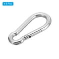 thumbnail image 3 of 3.1 Inch Snap Hooks, 6pcs Stainless Steel Spring Snap Hook M8 Metal Snap Clips Connector Large Buckle for Hammock Swing, 3 of 5