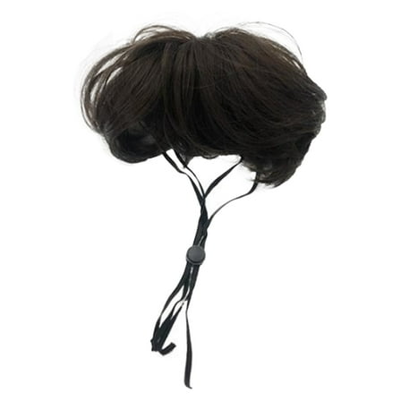 Funny Dog Wig for Small Medium Large Dog with Head Flower, Trimmable Pet Costume Cat Cosplay Decoration